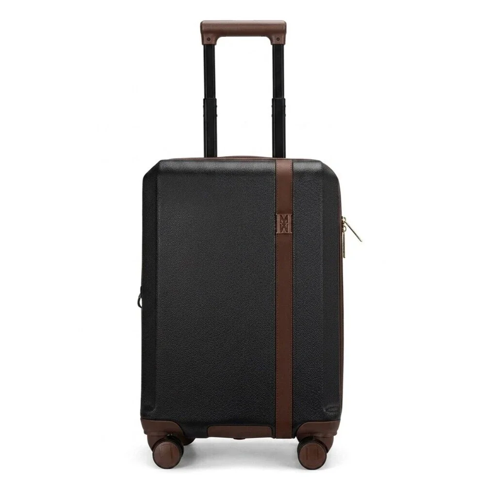 Elle Luxe Journey 1 Piece Expandable Retro Spinner Rolling check in Luggage